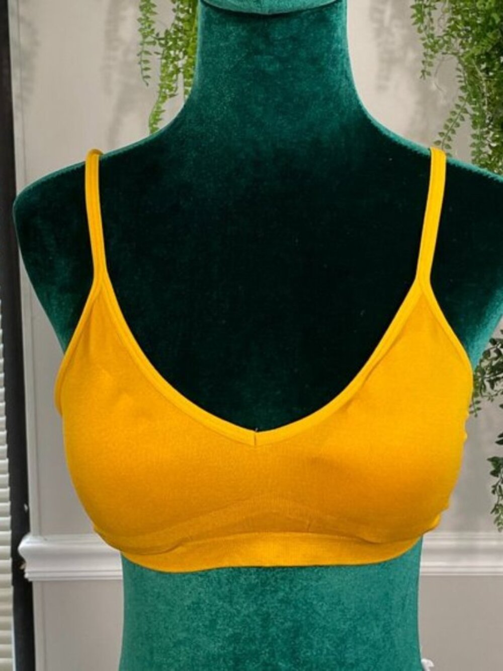 Zeanna Outfitters | Seamless Comfort Wirefree Bralette in DK Mustard